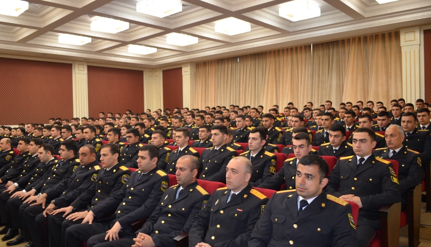 Polis Akademiyasında Heydər Əliyevin 100 illik yubileyi ilə əlaqədar tədbir keçirilib