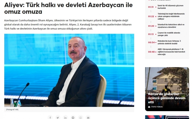 Prezident İlham Əliyevin Şuşa Qlobal Media Forumundakı çıxışı dünya mediasının diqqət mərkəzində-FOTOLAR