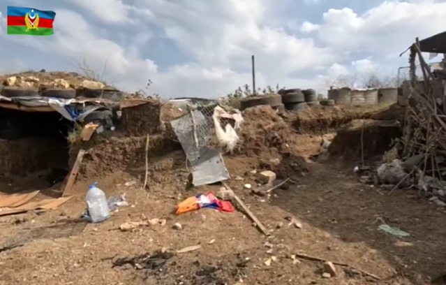 Şuşa-Xankəndi yolunda tərk edilmiş döyüş mövqeləri - VİDEO