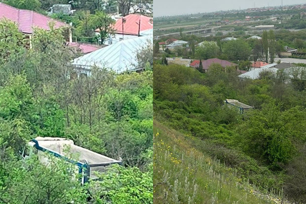 Quba-Qusar yolunda “KamAz” yoldan çıxaraq yaşayış sahəsinə düşdü - FOTO