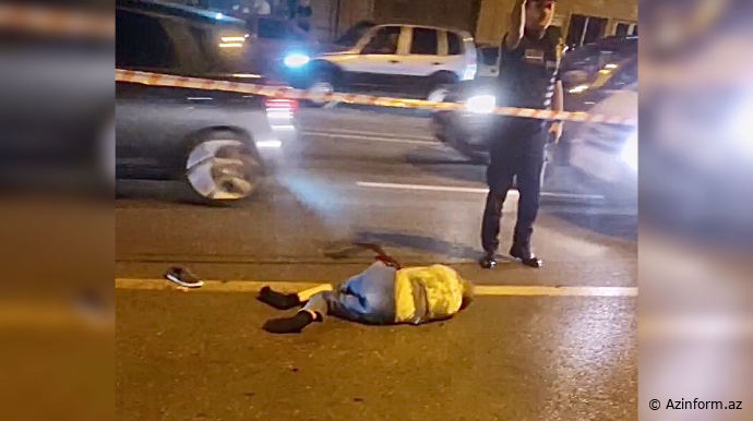 Bakıda ŞOK HADİSƏ: Polisdən qaçan sürücü qayda pozan piyadanı vurdu - VİDEO