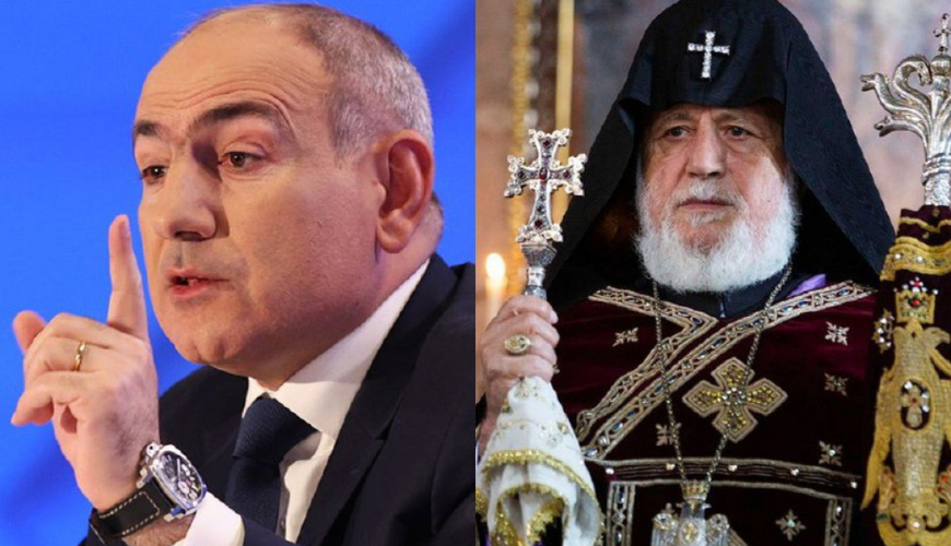 Paşinyan Katolikosun yaxın adamına qarşı çıxdı: “Onun iştirakı Kilsəyə fəlakət gətirir”

