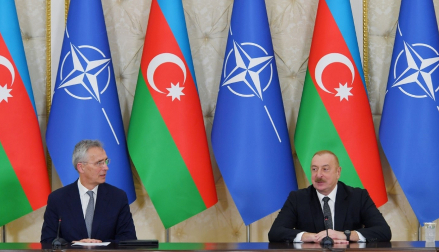 Ильхам Алиев и Йенс Столтенберг выступили с заявлениями для прессы - ФОТО