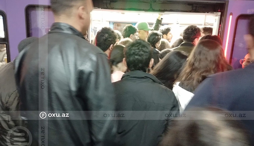 Metroda bu gün də sərnişin sıxlığı var - FOTOLAR