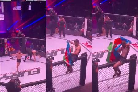 Azərbaycanlı MMA döyüşçüsü ABŞ-da qalib oldu - VİDEO
