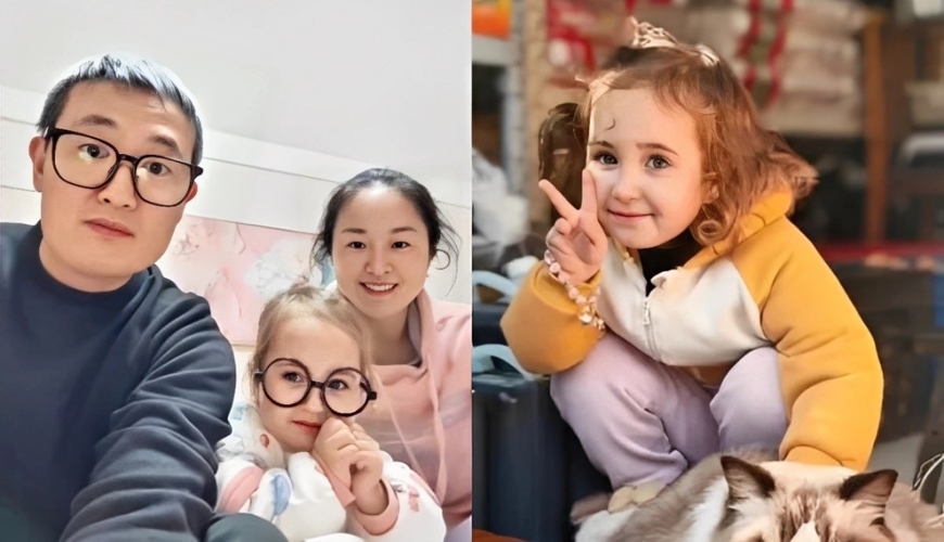 У пары из Китая родилась голубоглазая девочка - ФОТО