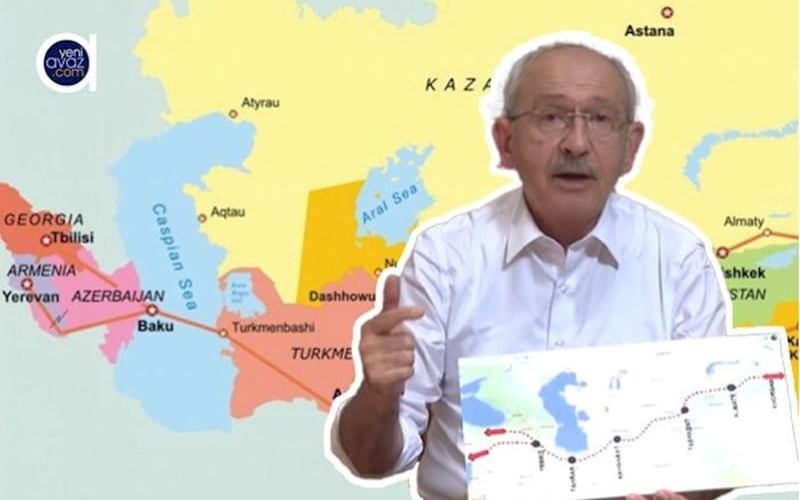 Kılıçdaroğlunun göstərdiyi o xəritə - Azərbaycansız Böyük İpək yolu...