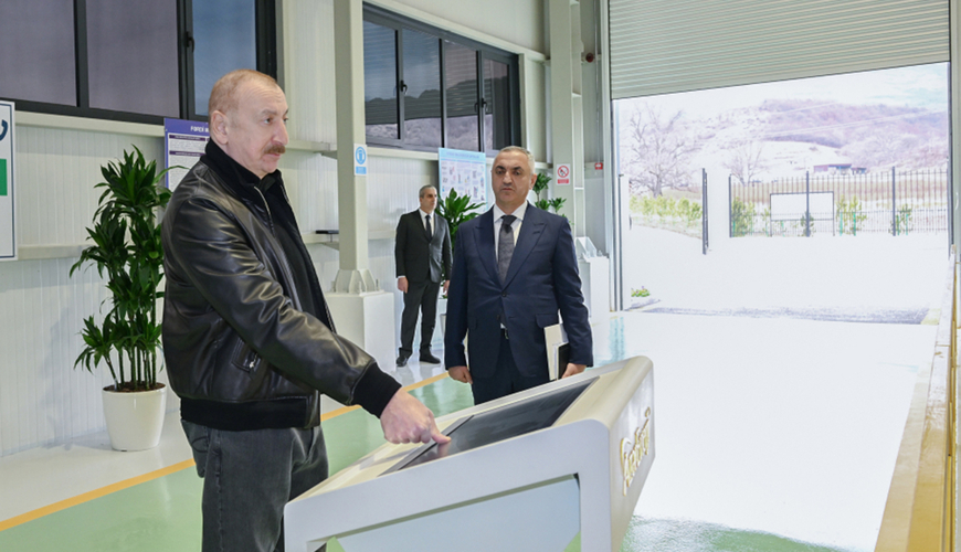 Prezident “Qozlukörpü” SES-in açılışında- FOTOLAR