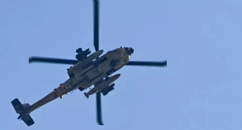 İsrail helikopteri öz əsgərləri olan ərazini vurdu -VİDEO