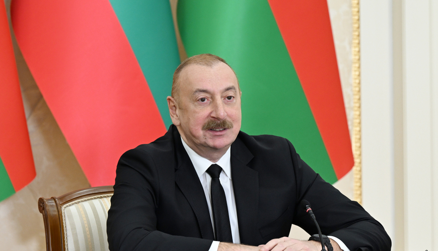 Алиев: Благодаря азербайджанским инвестициям завершилась модернизация железной дороги Баку-Тбилиси-Карс