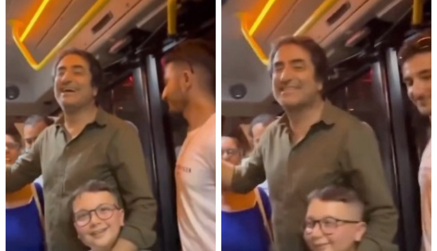 Mahsun Kırmızıgül avtobusda sərnişinlərə mini konsert verdi - VİDEO