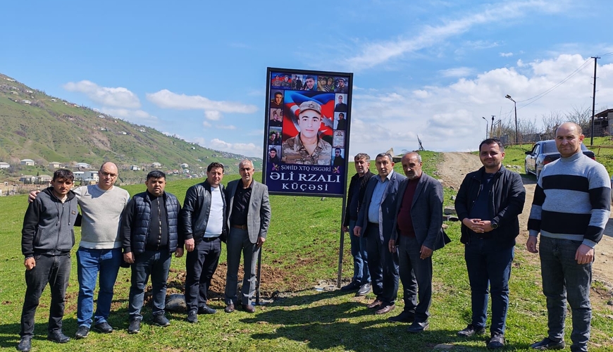 5 medalla təltif olunan şəhidin adı küçəyə verildi