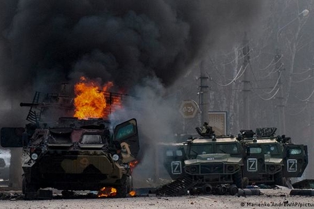 Российская колонна под Киевом увязла в грязи и сожгла все горючее: