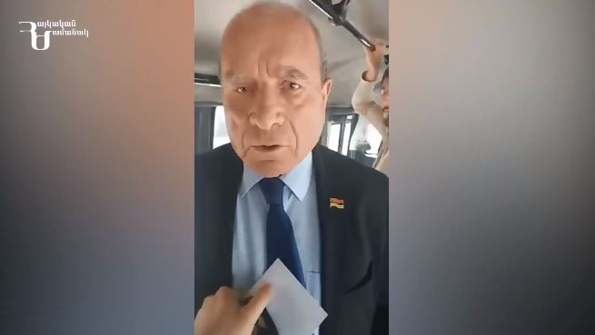 Erməni deputat avtobusda dava saldı - ANBAAN VİDEO