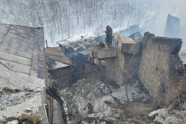 Dağıstanda 11 ev yandı - VİDEO