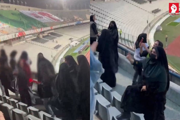 İranda əxlaq polisi stadionda qadın tamaşaçılara zorakılıq edib - VİDEO