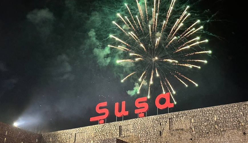 Şuşada 8 Noyabr - Zəfər Günü münasibətilə atəşfəşanlıq olub