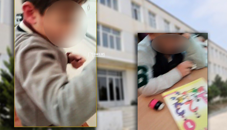 Bakı məktəbində müəllim dərs zamanı 1-ci sinif şagirdlərini alçaltdı - VİDEO