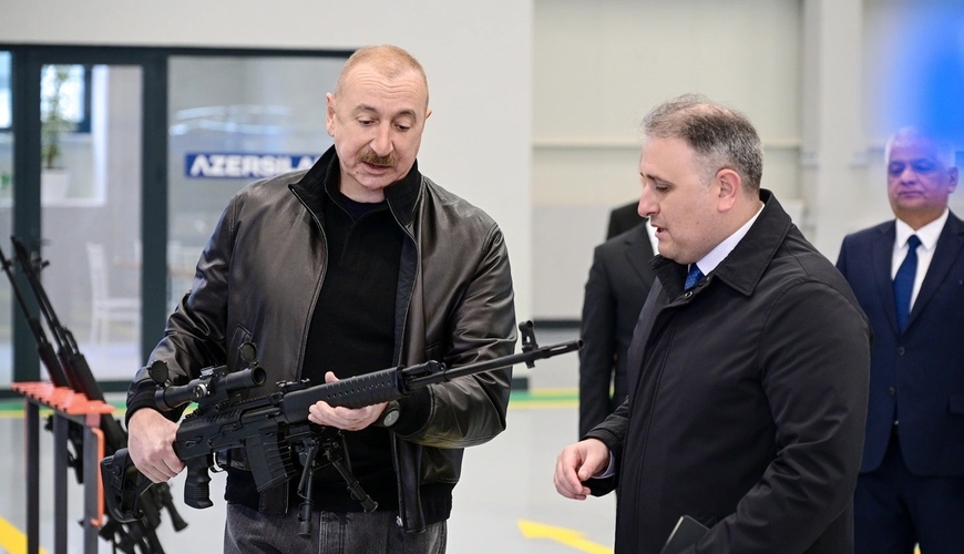 İlham Əliyev Tərtər elektromexanika zavodunun yenidənqurmadan sonra açılışında iştirak edib