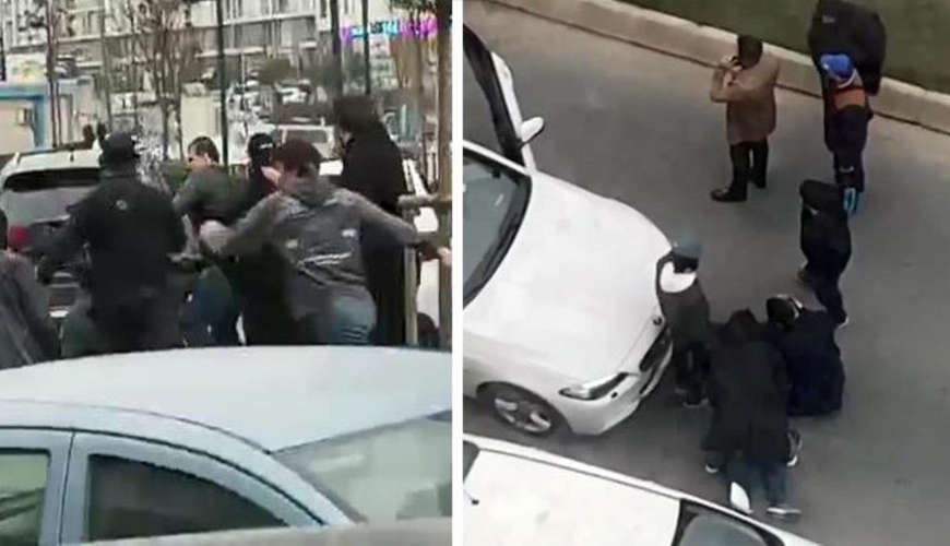 İstanbulda iki silahlı qrup arasında atışma - Polis belə müdaxilə etdi (VİDEO)