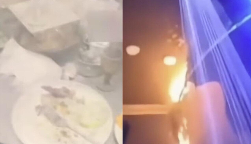 Toy zamanı daha bir şadlıq sarayında yanğın oldu - VİDEO