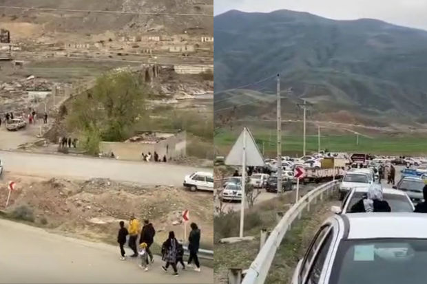 İranda molla rejimi güneyliləri Xudafərin körpüsünə yaxın buraxmadı - VİDEO