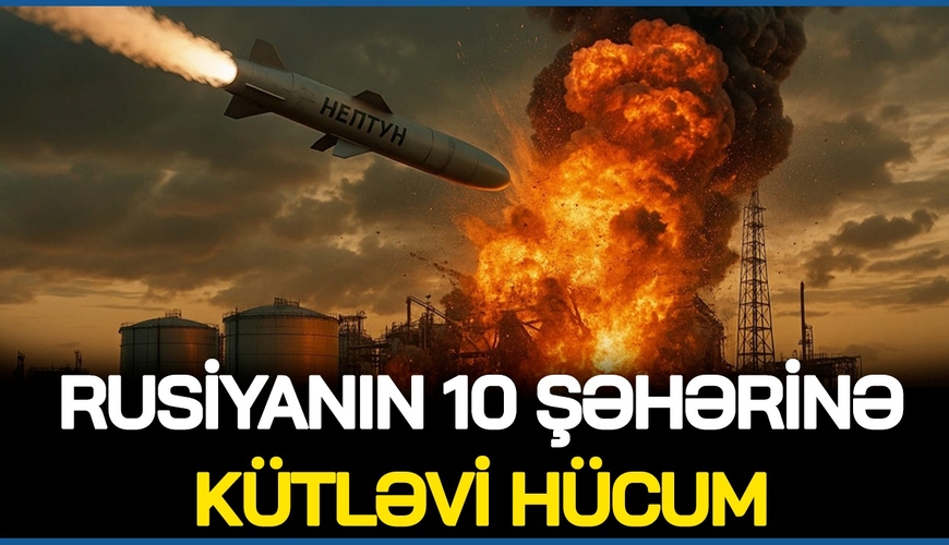 Rusiyanın 10 şəhərinə kütləvi HÜCUM, ən böyük zavod VURULDU - CANLI