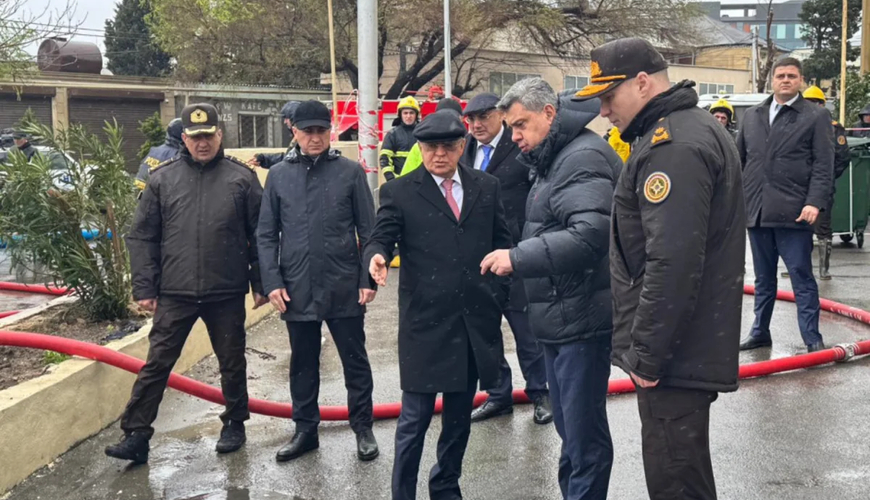 Kəmaləddin Heydərov Keşlədə suyun təsirinə məruz qalmış əraziyə gedib