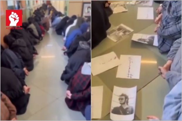 İranlı tələbələr rektorun otağı qarşısında oturaq aksiya keçirdilər - VİDEO