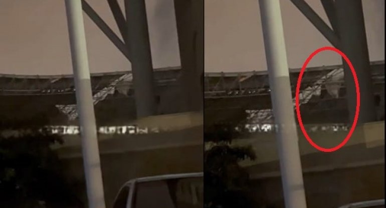 Külək Respublika stadionunun tavanını uçurtdu - Direktordan açıqlama (VİDEO)
