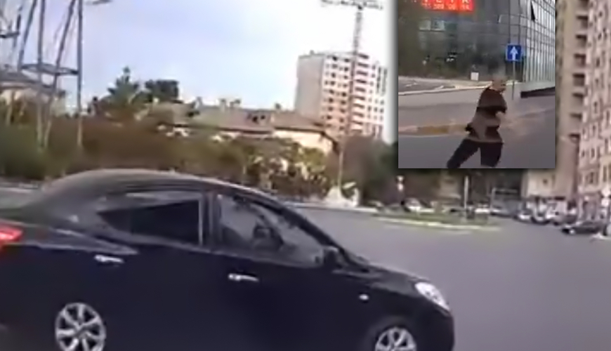 Paytaxtda sürücü qaydanı kobud şəkildə pozdu - ANBAAN VİDEO