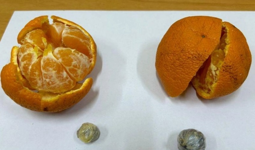 Mandarinin içində narkotik keçirilməsinin qarşısı alındı