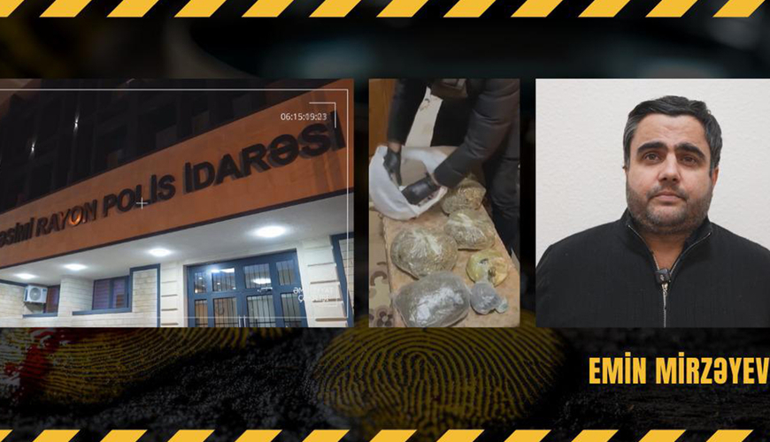 Bakıda narkokuryerdən 11 kq marixuana götürüldü - Video