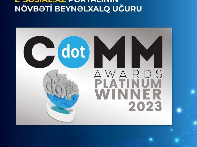 E-sosial.az portalı ABŞ-ın beynəlxalq onlayn “dotCOMM Awards” müsabiqəsinin qalibi seçilib