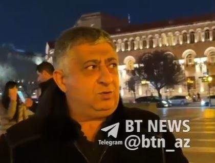 Azərbaycanlı kişi İrəvanın mərkəzindən qohumlarına salam göndərdi - VİDEO