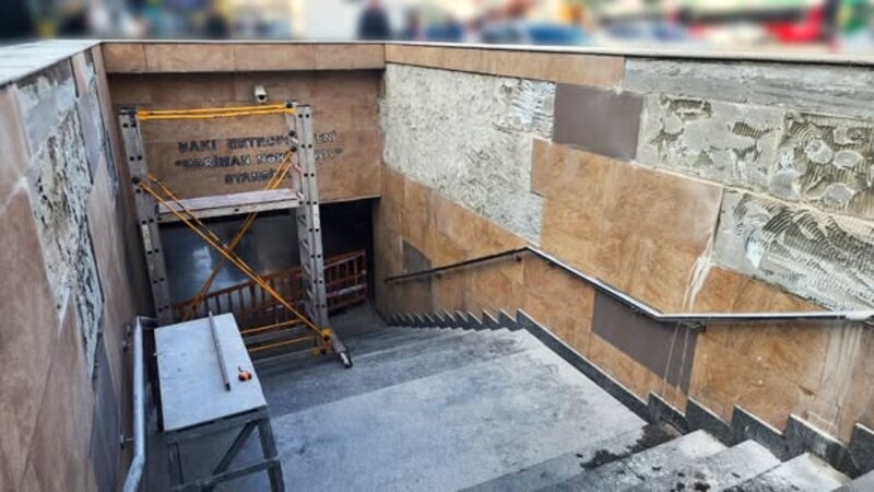 Bakı Metropoliteni “Nərimanov” stansiyasında bərpa işlərinə başladı